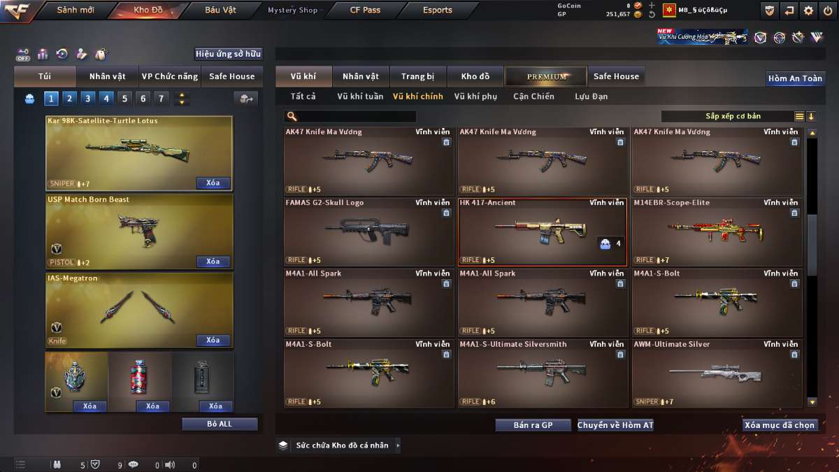 shop acc cf uy tin gia re